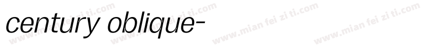 century oblique字体转换